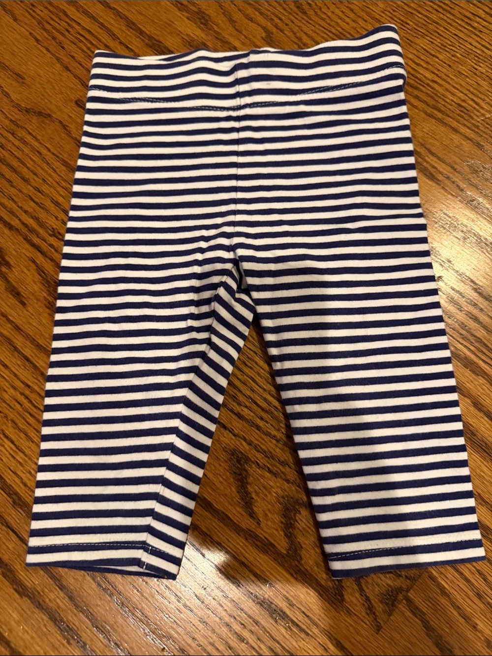 Mini Boden Navy and White Striped Kids Capri Leggings